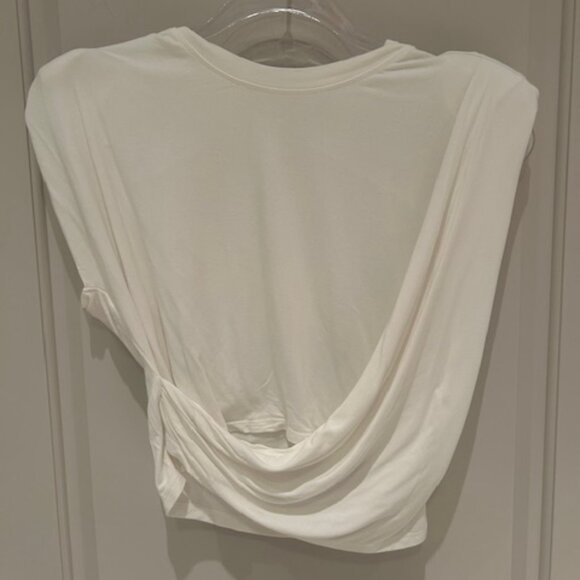 Jonathan Simkhai Cream Drape Back Top - Picture 1 of 10